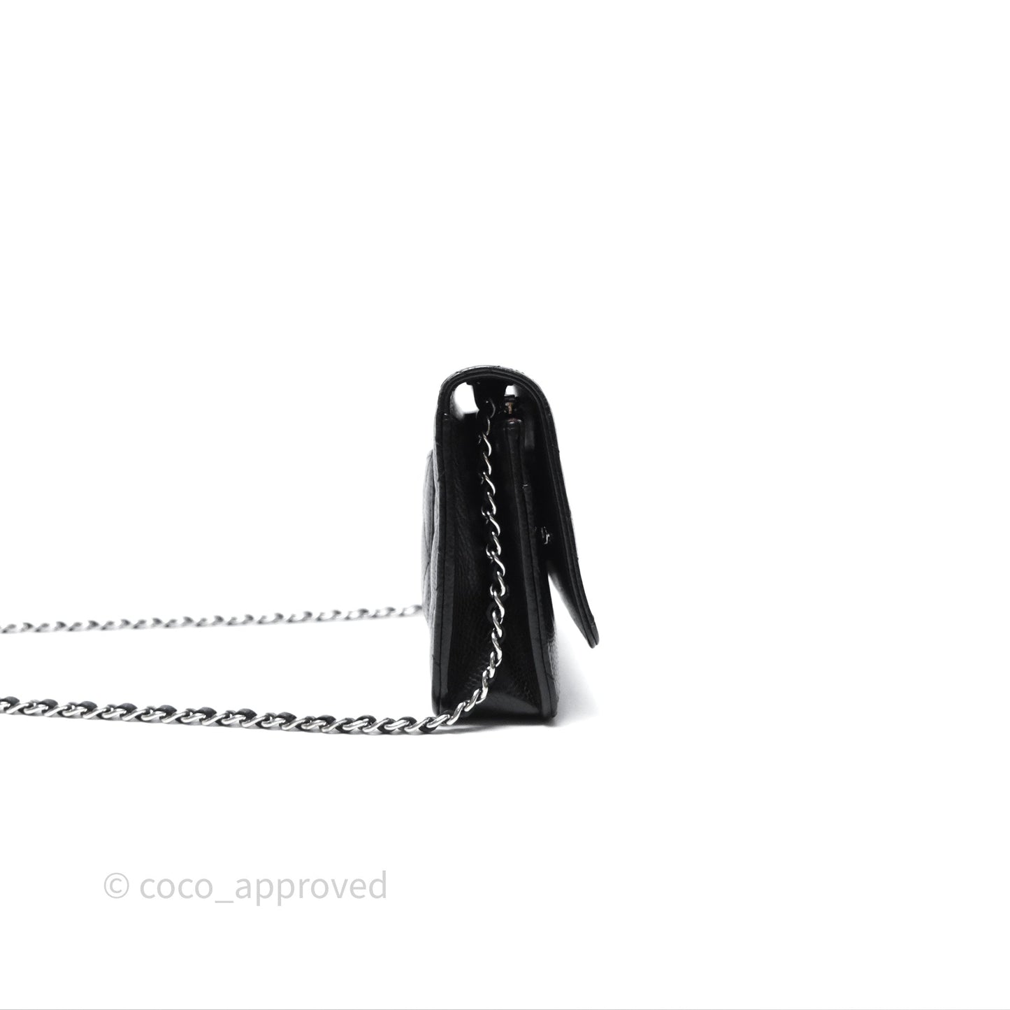 Chanel Quilted WOC Black Caviar Silver Hardware