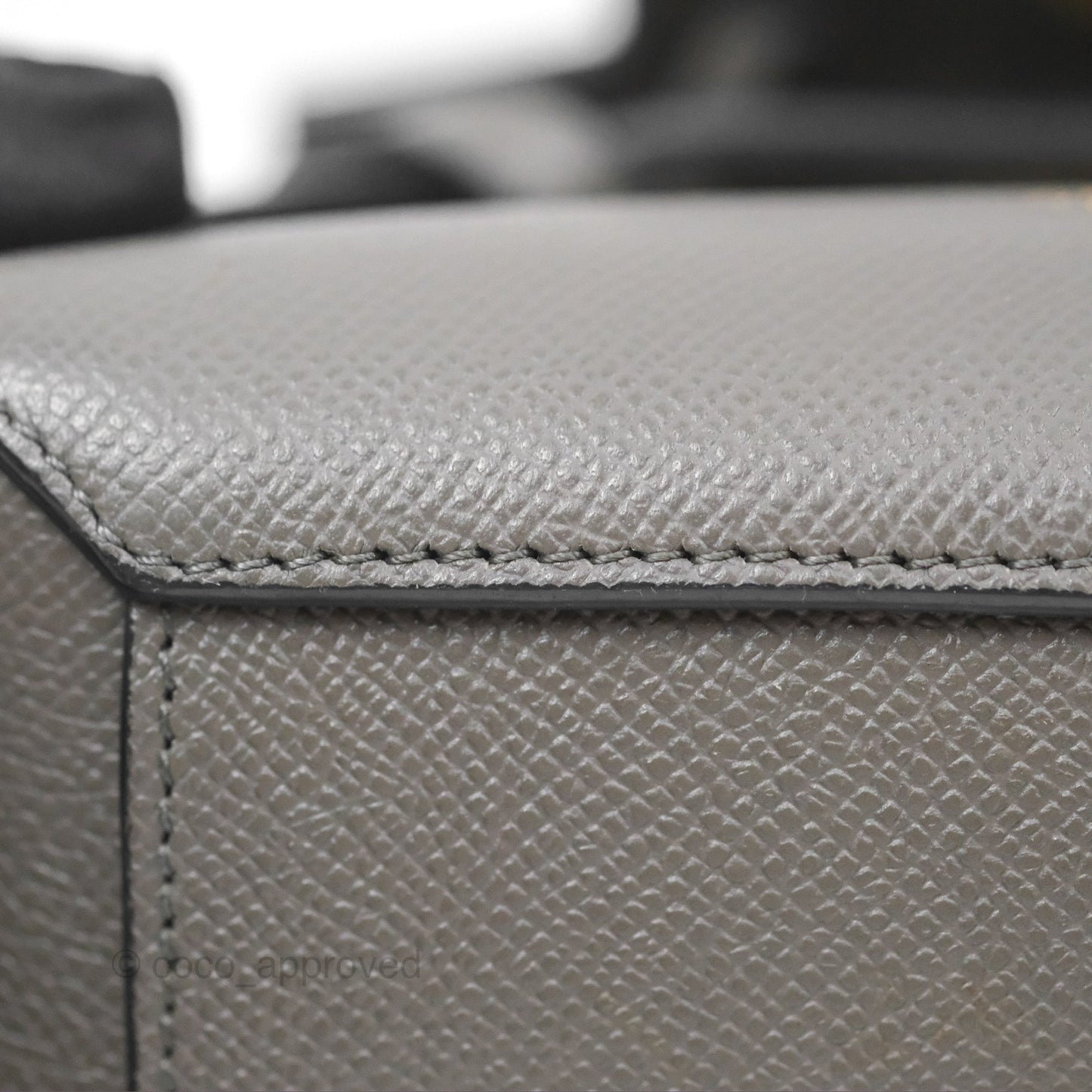 Celine Pico Belt Bag Grey Grained Calfskin Gold Hardware