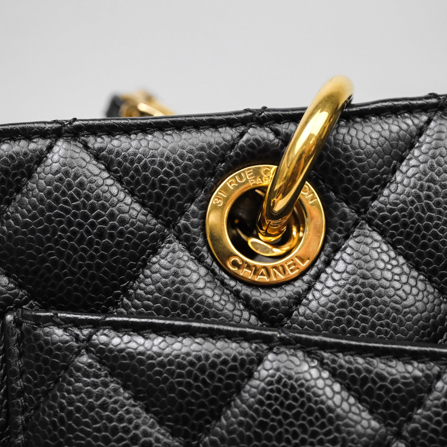 Chanel GST Black Caviar Gold Hardware
