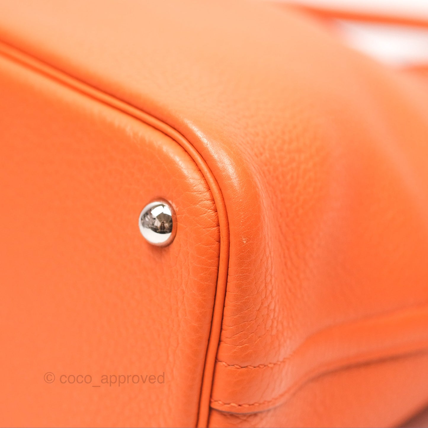 Hermès Bolide 31 Orange H Clemence Palladium Hardware