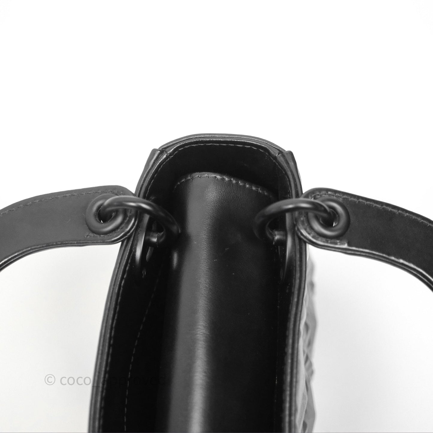 Dior Mini Lady Dior So Black Cannage Calfskin with Diamond Motif