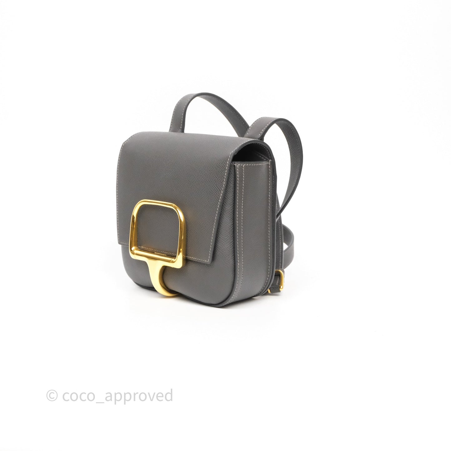 Hermès Della Cavalleria Mini Bag Gris Meyer 0L Epsom Gold Hardware