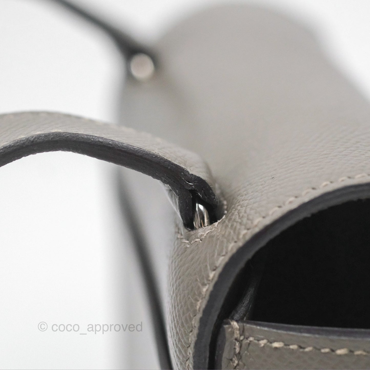 Hermès Della Cavalleria Mini Bag Gris Meyer 0L Epsom Palladium Hardware