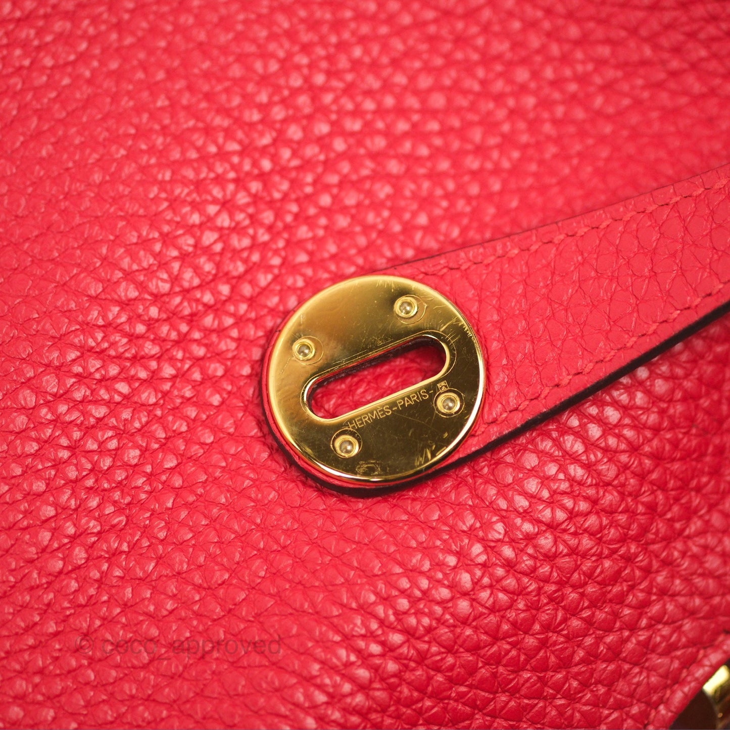 Hermès Lindy 26 Rouge Tomate Clemence Gold Hardware