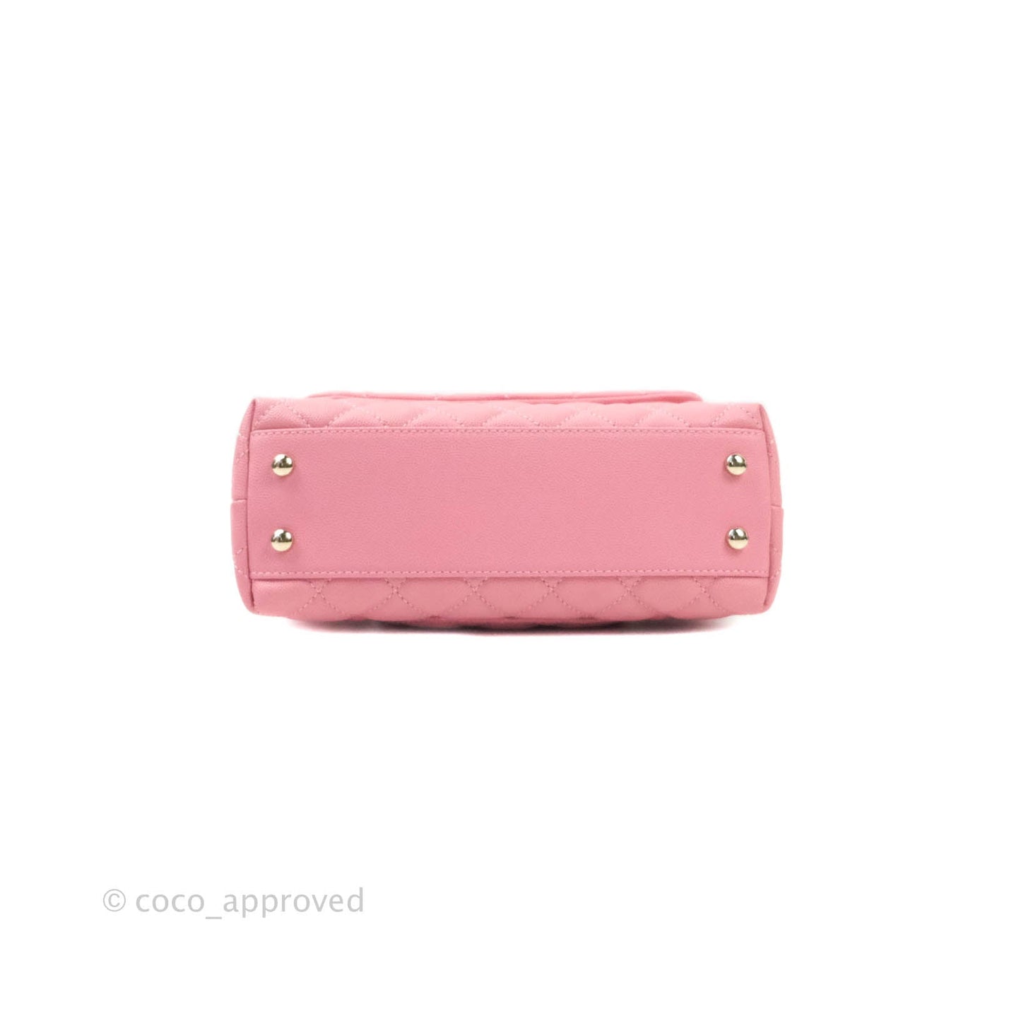 Chanel Mini (Small) Coco Handle Quilted Pink Caviar Gold Hardware 20A