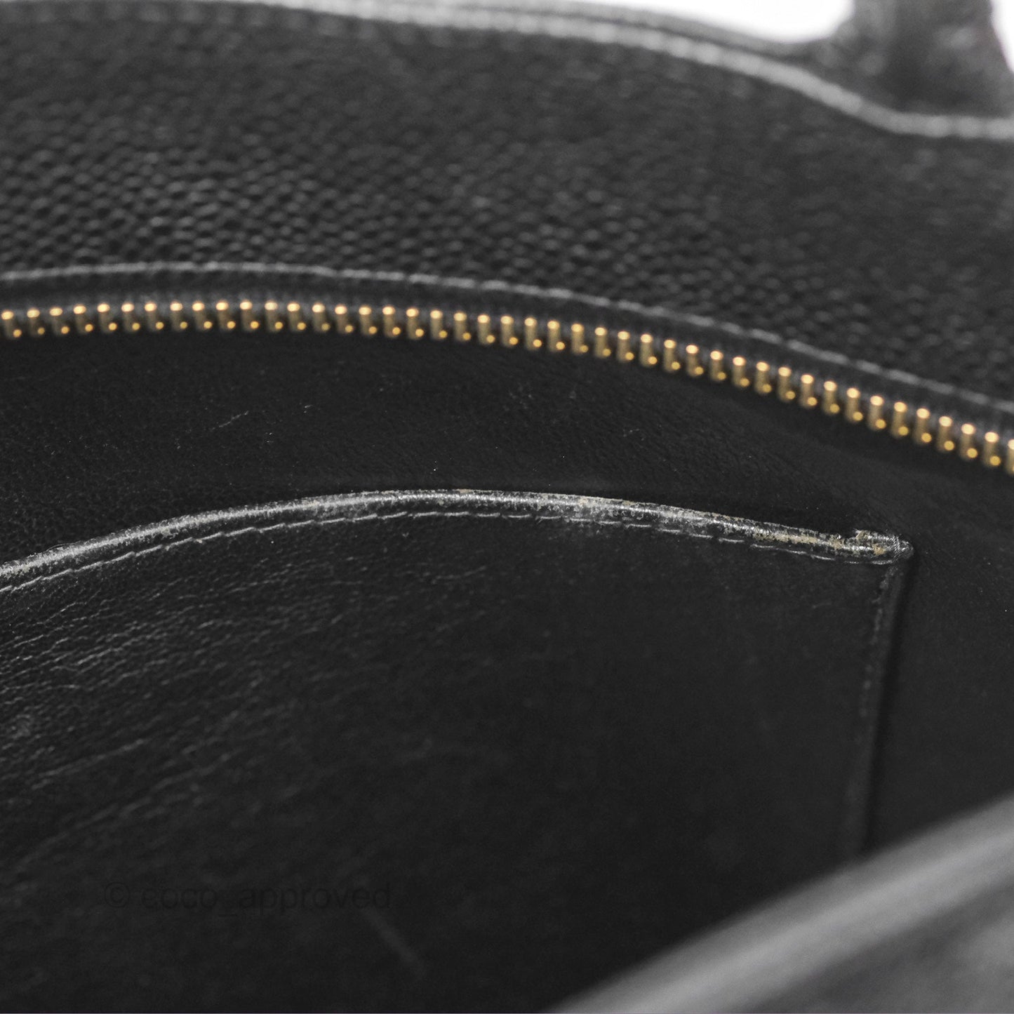Chanel Vintage Medallion CC Black Caviar Tote Bag Gold Hardware