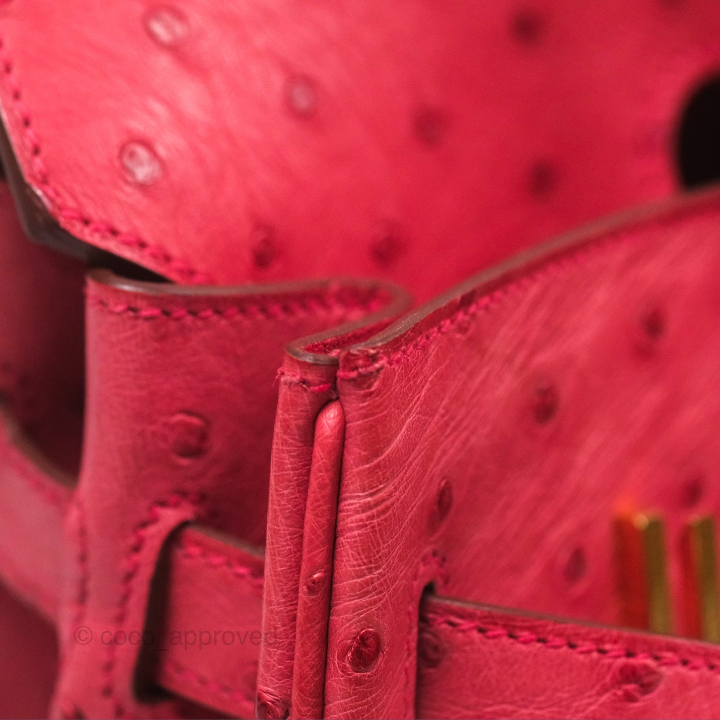 Hermès Birkin Retourne 30 Bougainvillea Ostrich Gold Hardware