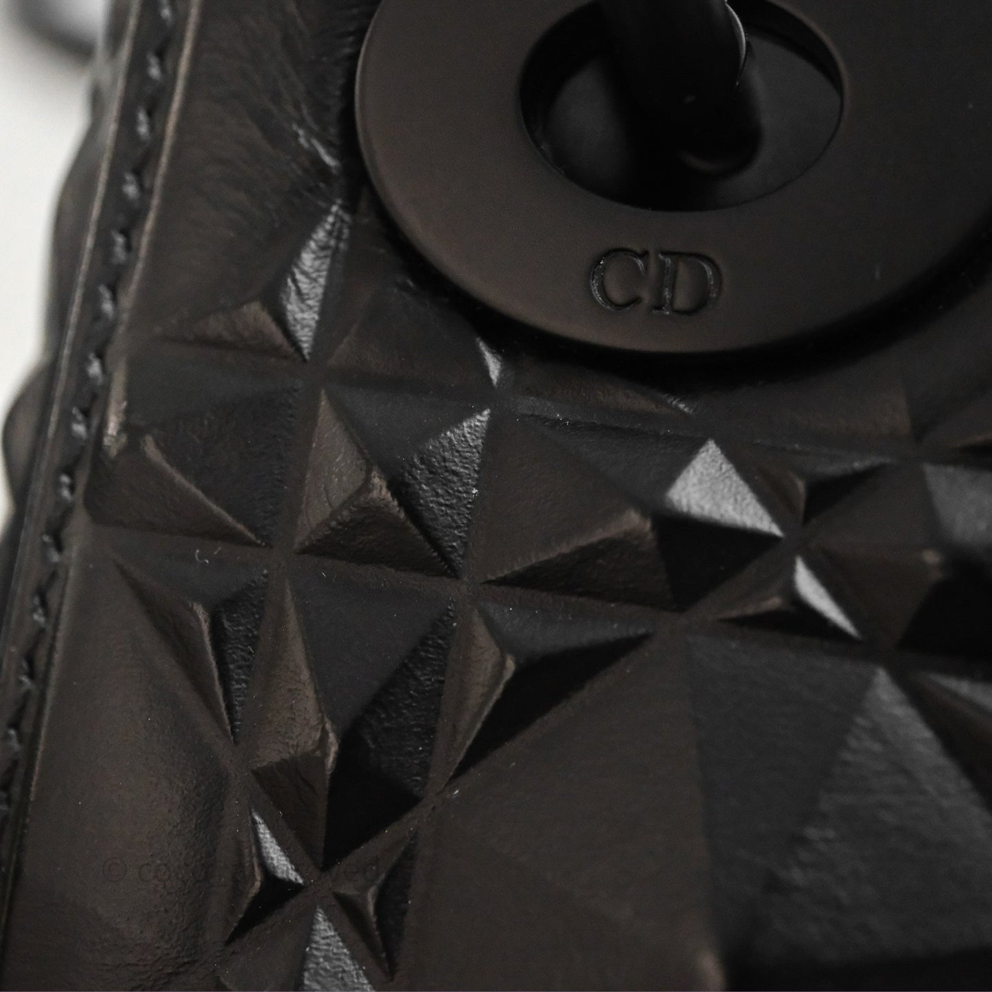 Dior Mini Lady Dior So Black Cannage Calfskin with Diamond Motif