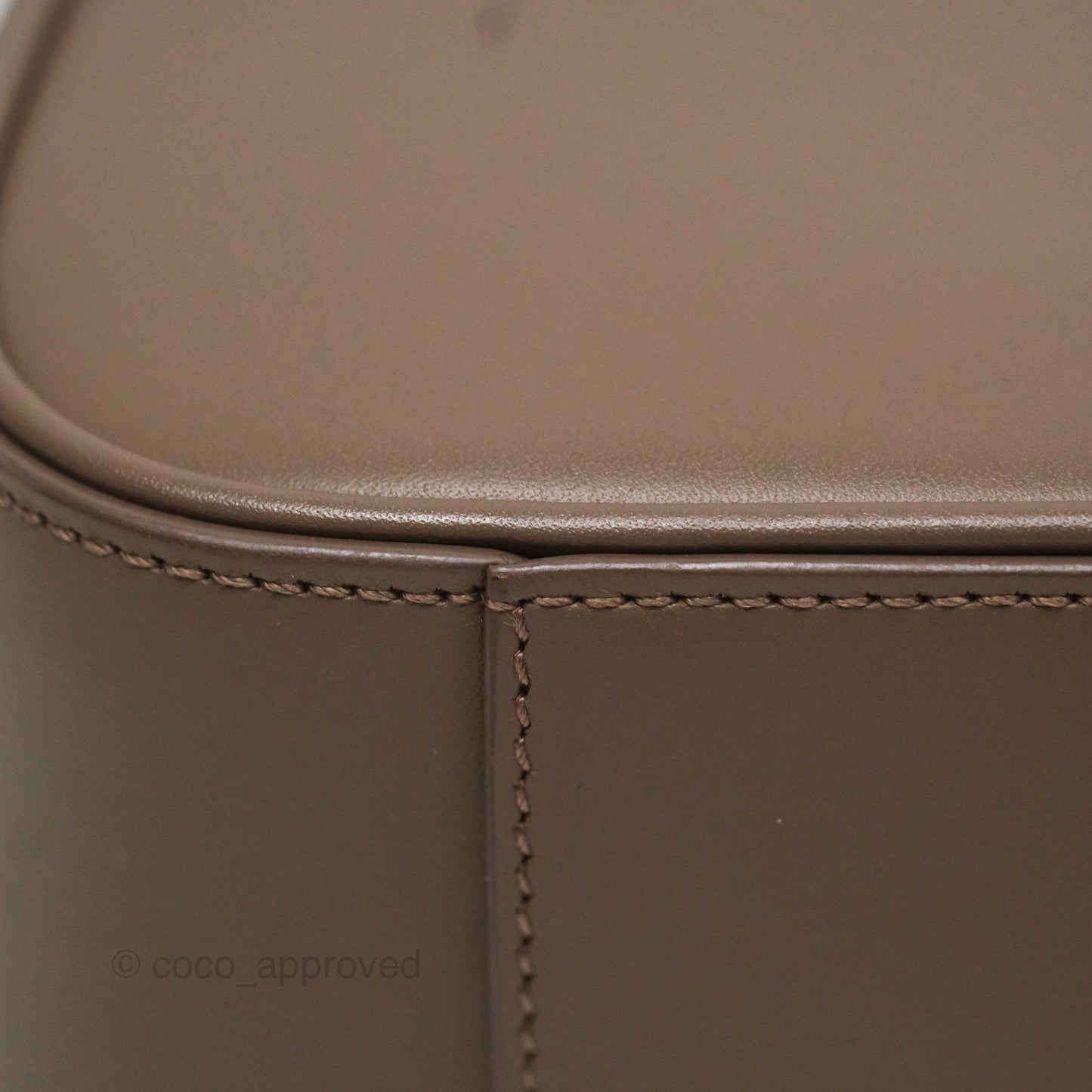 Saint Laurent Le 5 À 7 Taupe Calfskin Bronze Brass Hardware