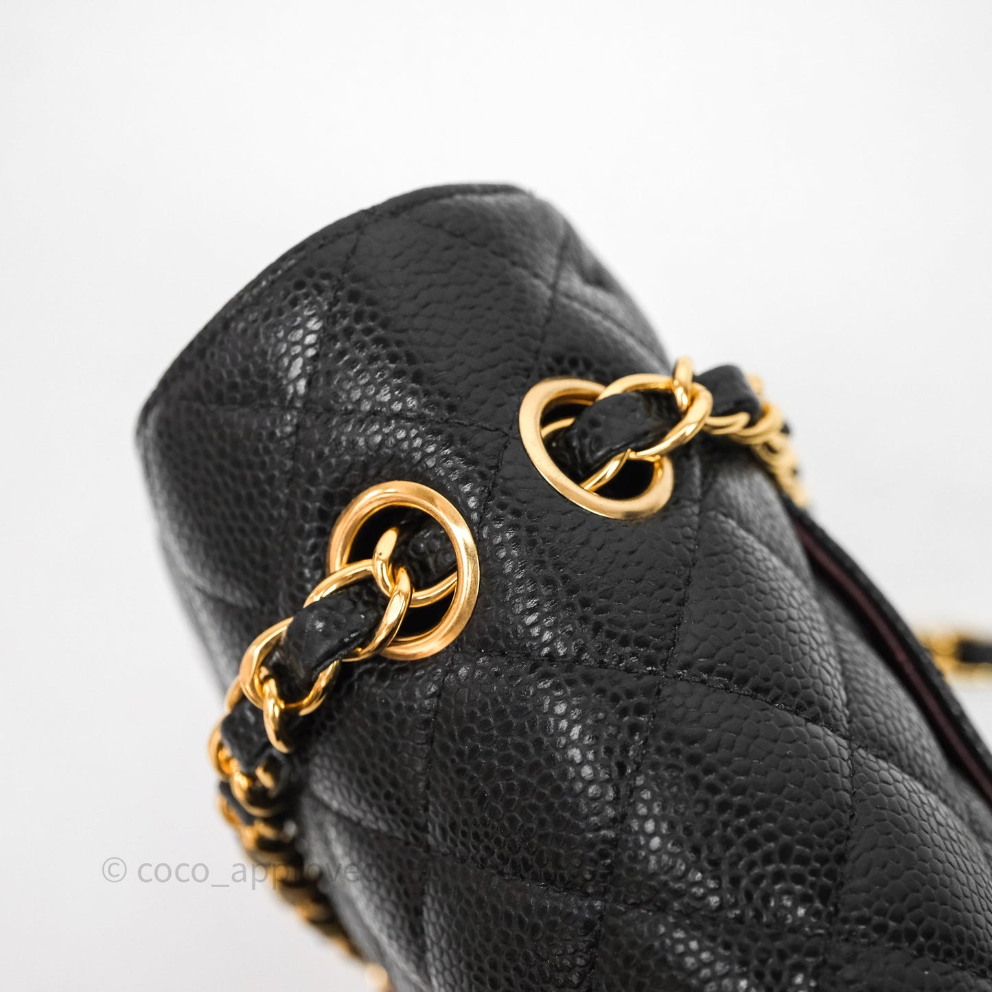 Chanel Classic M/L Medium Flap Quilted Black Caviar Gold Hardware