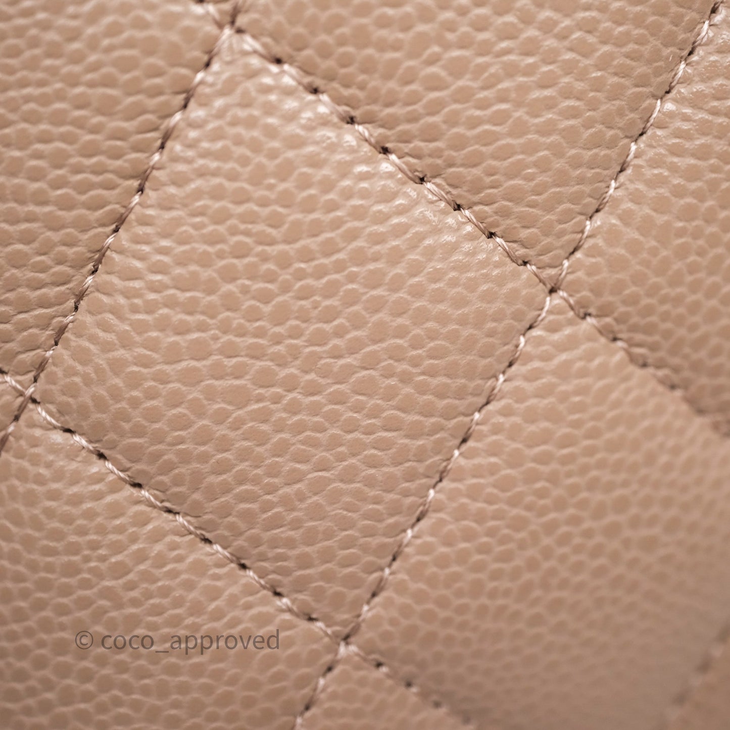 Chanel Quilted Hobo With Chain Beige Fonce Caviar Gold Hardware