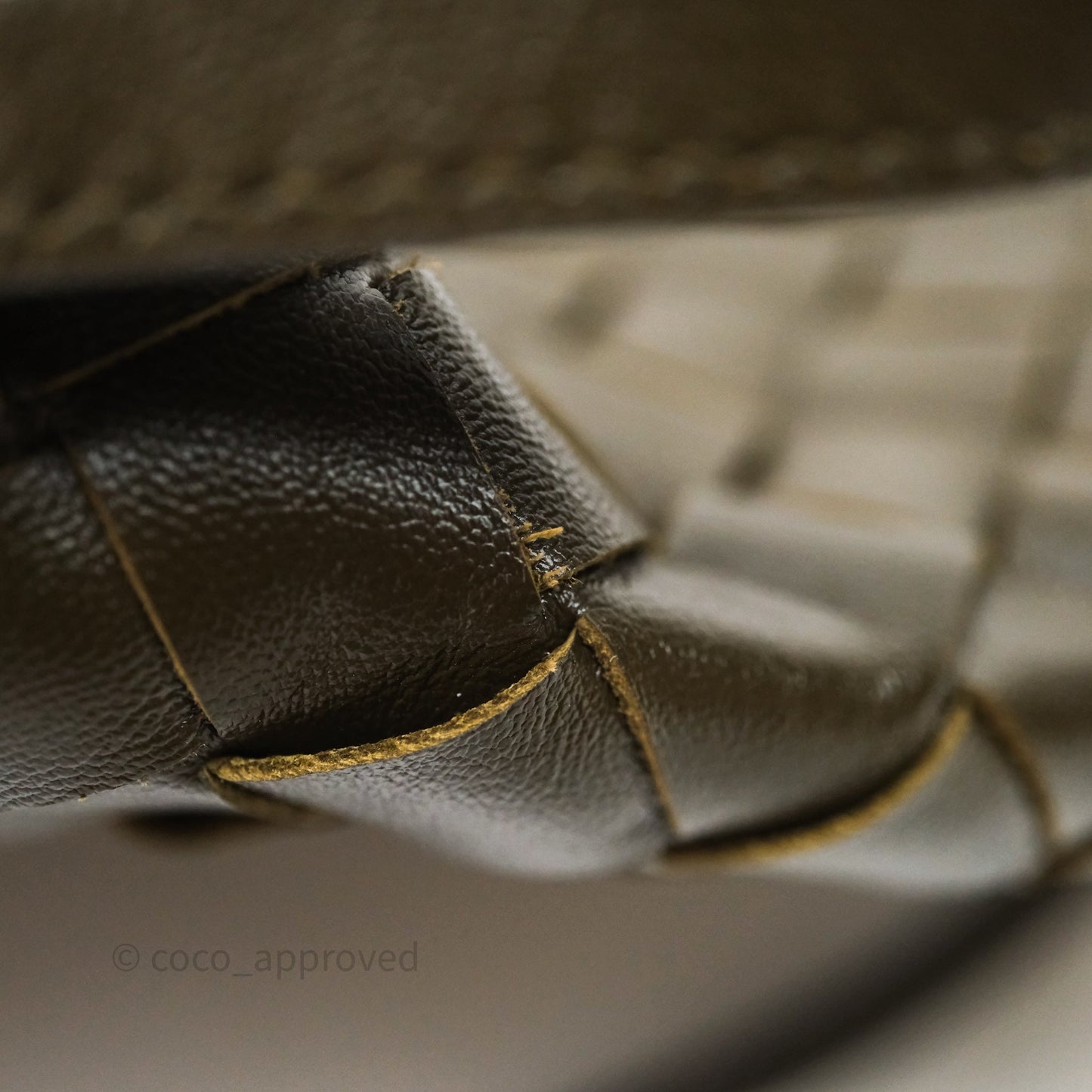 Bottega Veneta Mini Hop Khaki Intrecciato Leather