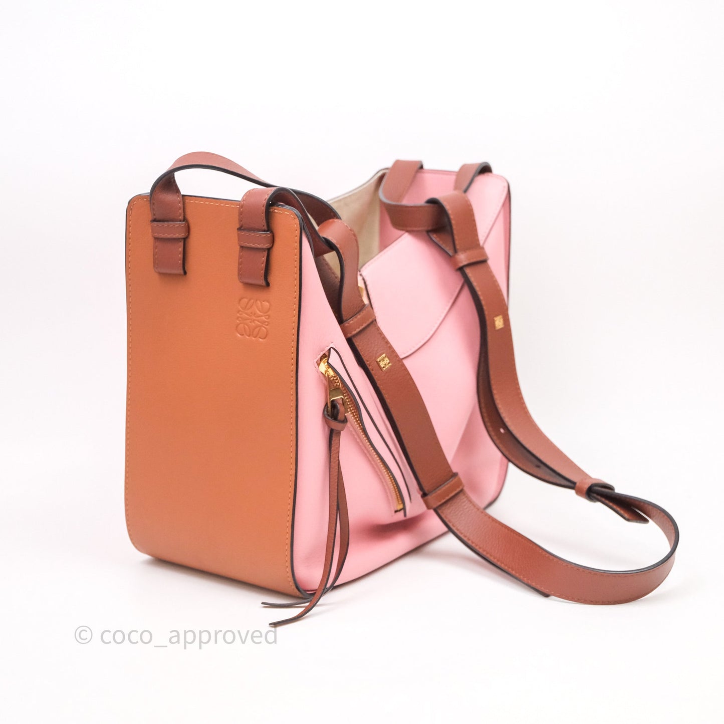Loewe Small Hammock Shoulder Bag Pink Tan