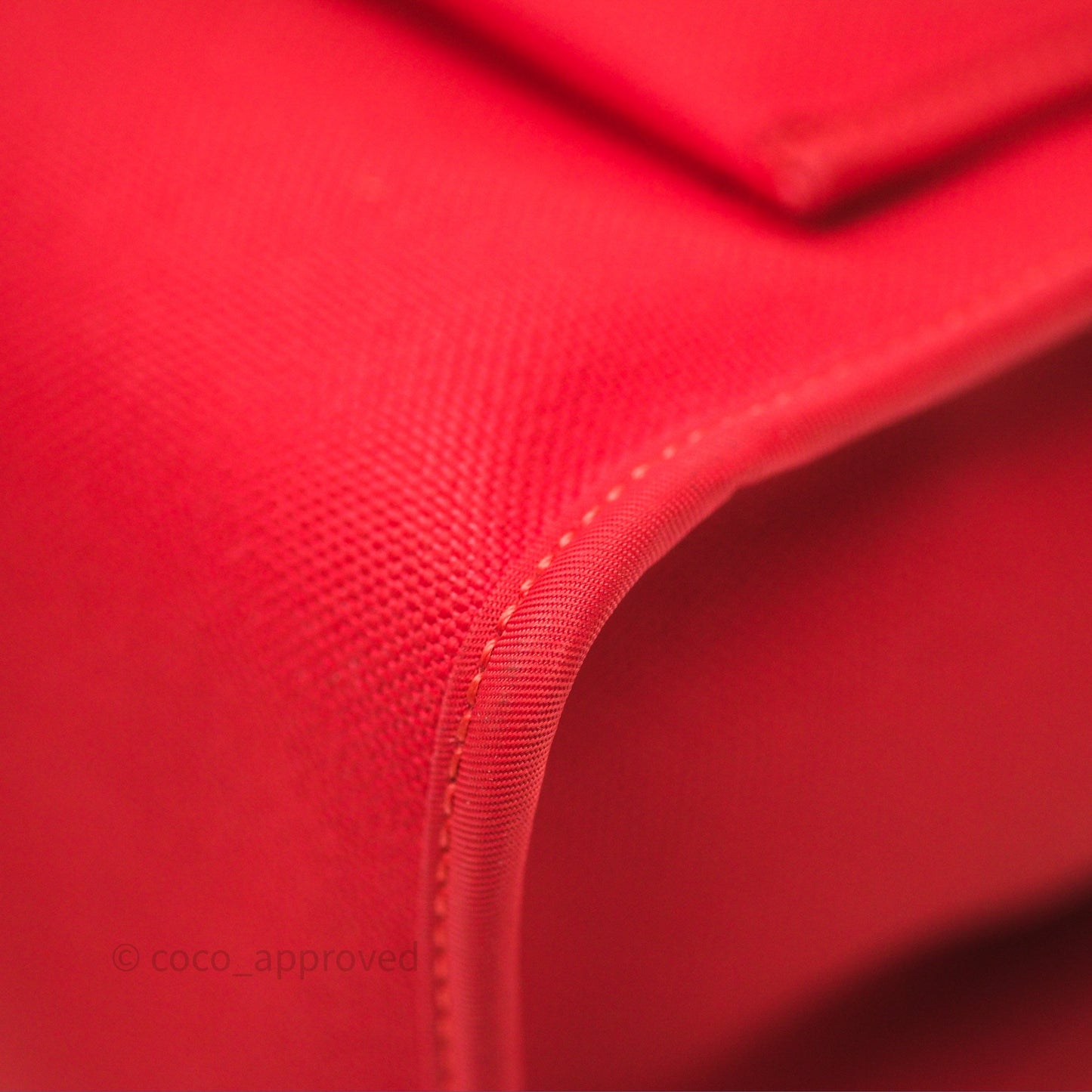 Hermès Herbag Zip 31 Red/Natural Canvas Palladium Hardware