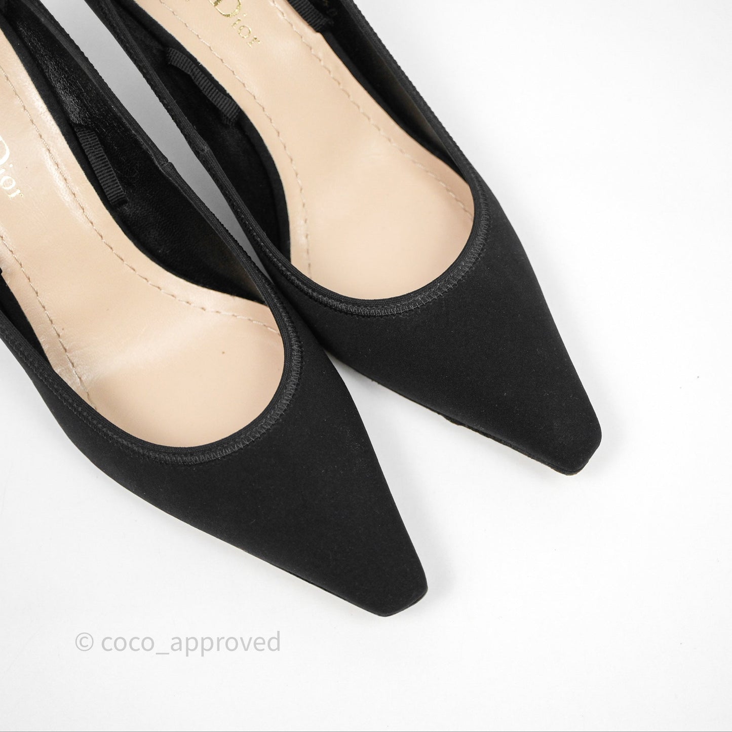Christian Dior Pointed Toe Lace Up Heels Black Size 36.5
