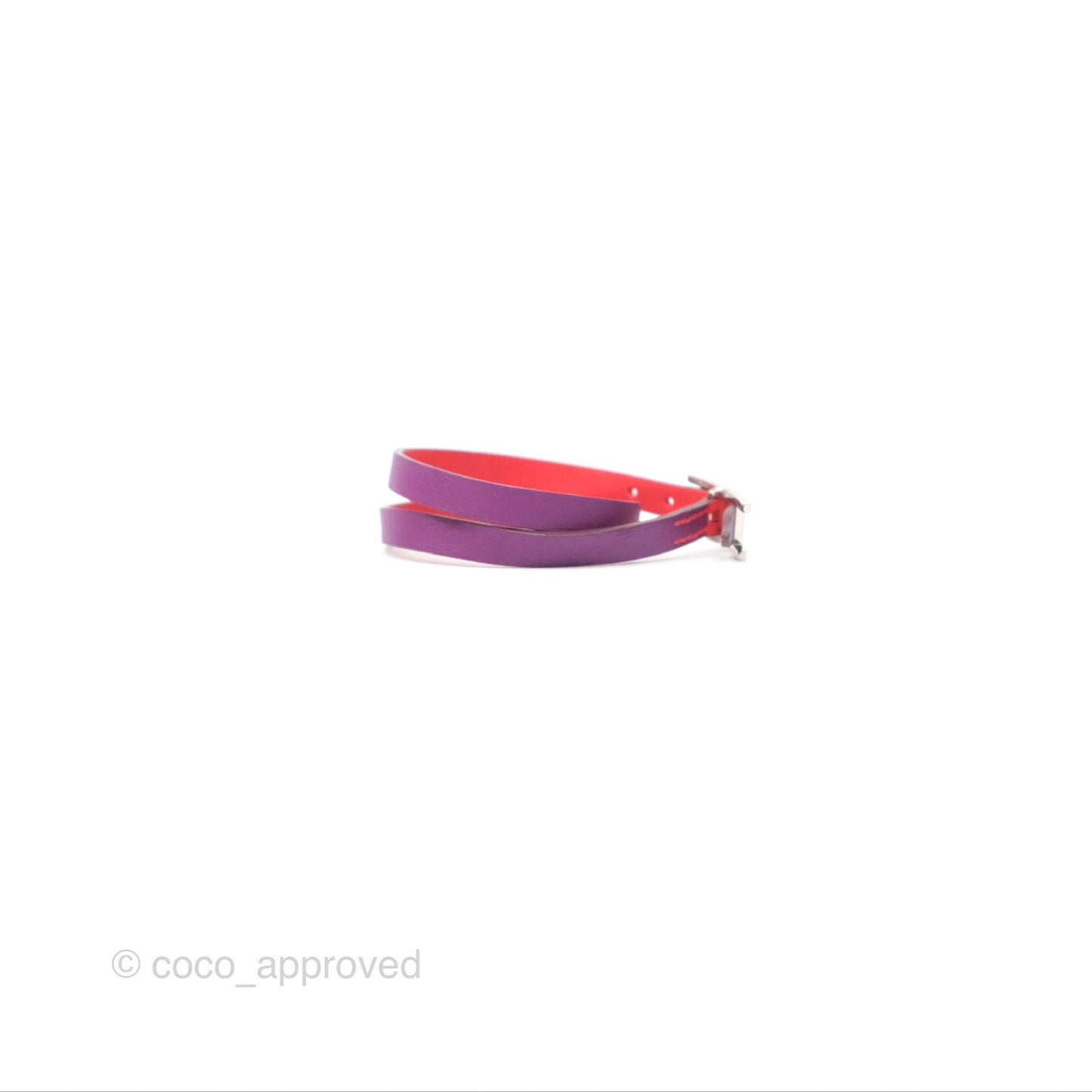 Hermès Behapi Double Tour Bracelet Capucine Anemone Palladium Hardware
