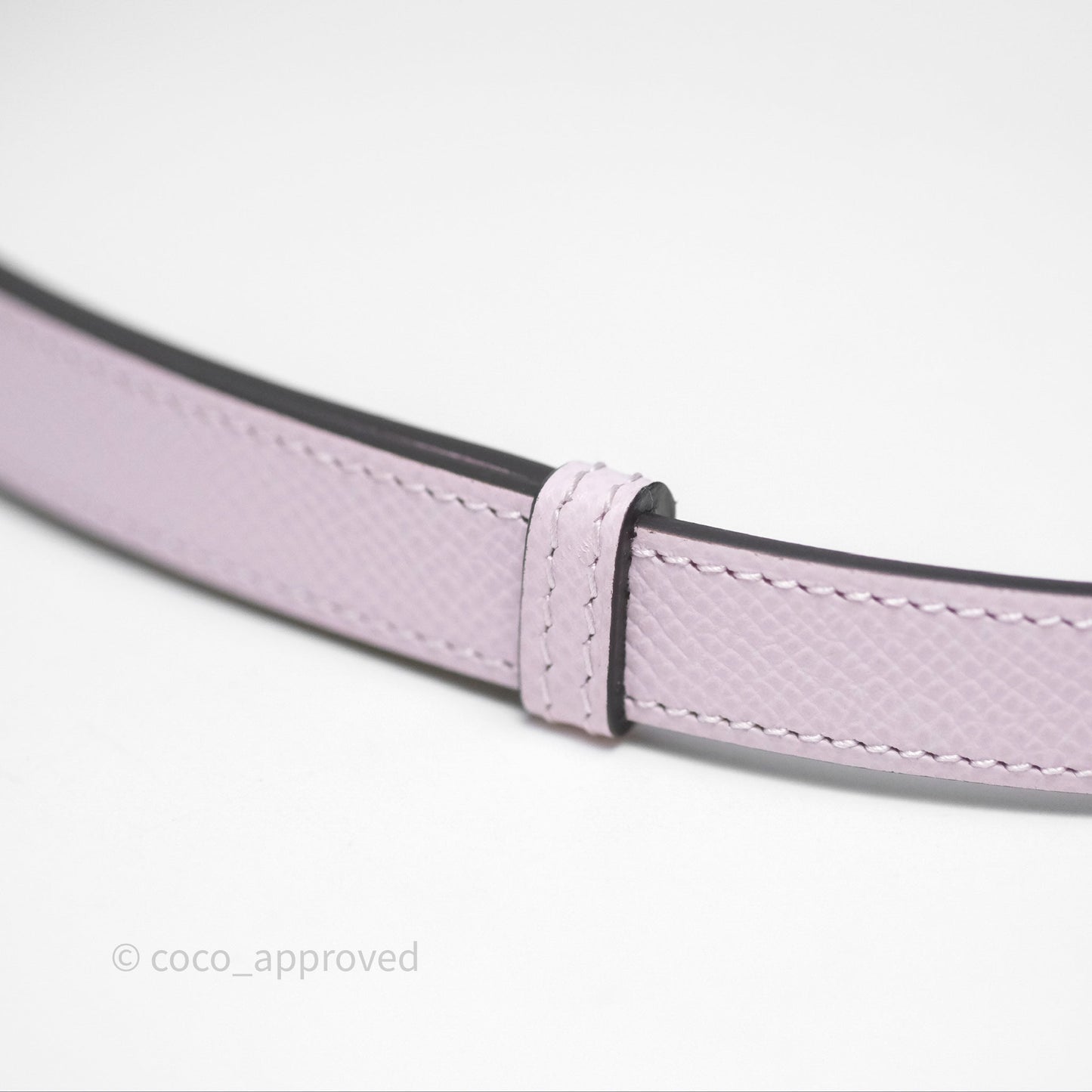 Hermès Epsom Kelly Pocket 18 Belt Mauve Pale 09 Palladium Hardware