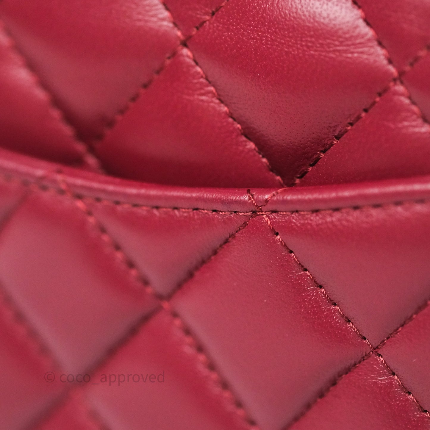 Chanel Top Handle Mini Rectangular Flap Dark Red Lambskin Gold Hardware