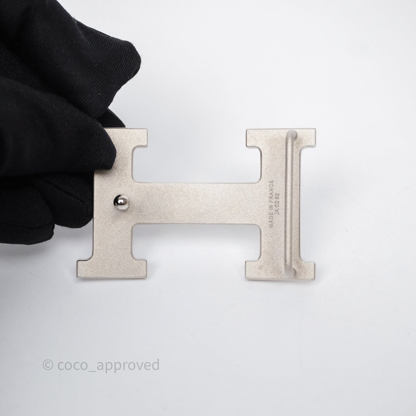 Hermès H Belt Buckle & Reversible Strap Gold White Blanc Brushed Palladium Hardware
