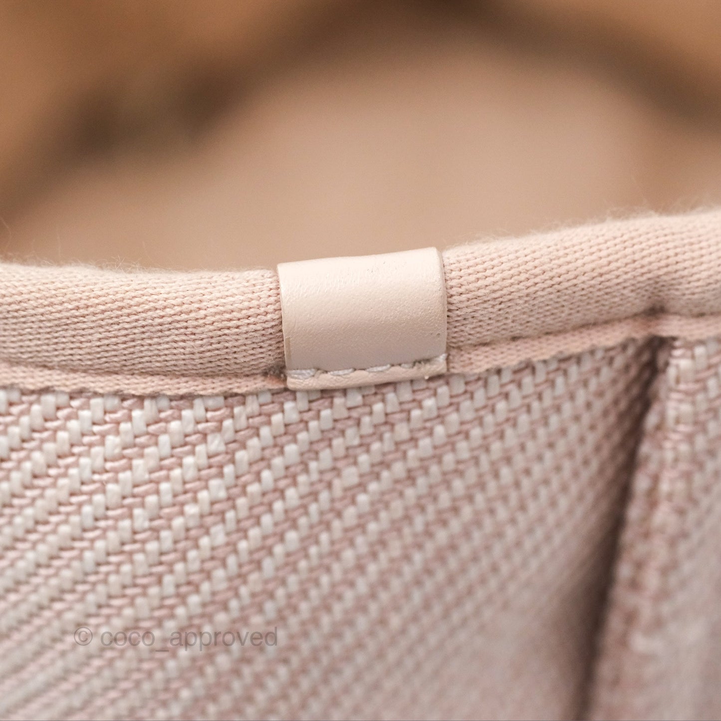 Chanel Medium Deauville Pink Canvas Gold Hardware