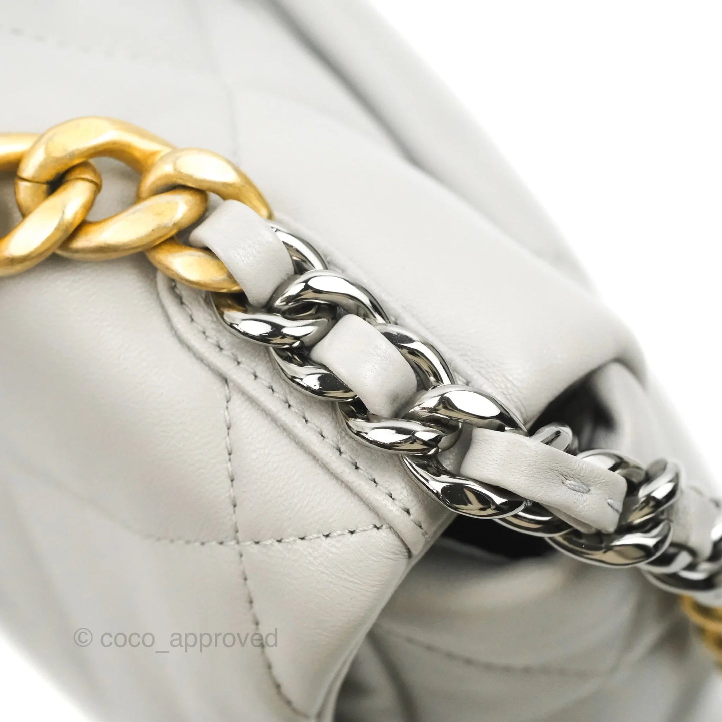 Chanel 19 Small Grey Lambskin Mixed Hardware