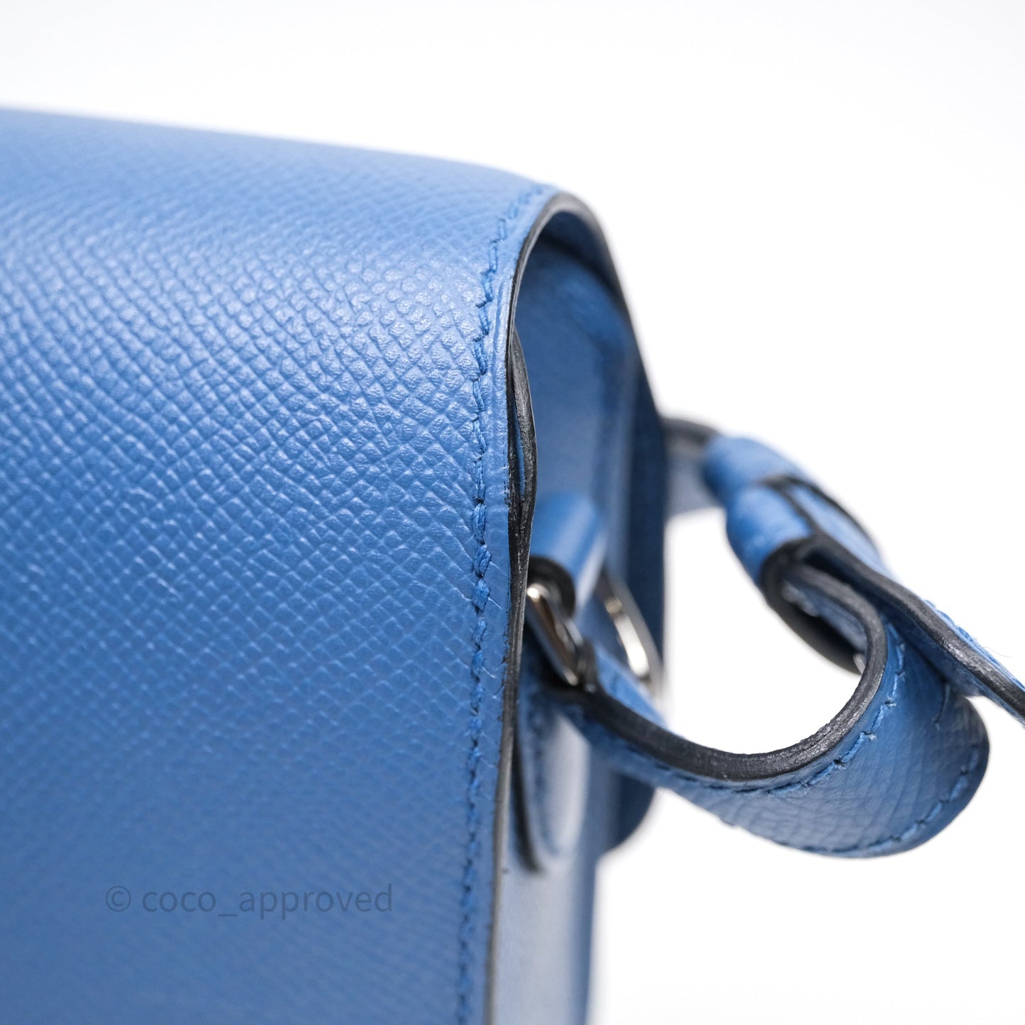 Hermès Cherche-Midi R2 Bleu Agate Epsom Palladium Hardware