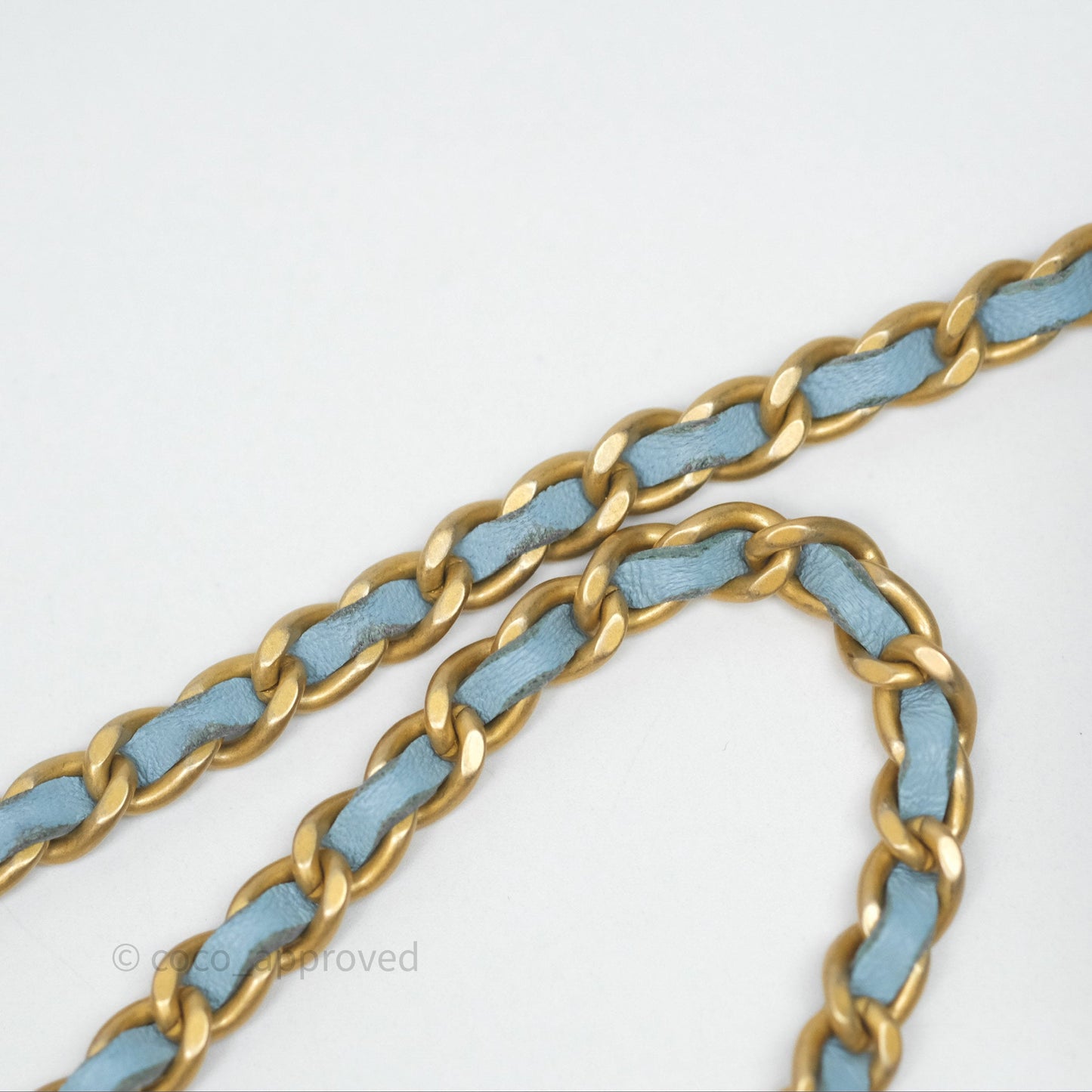 Chanel Vanity Rectangular Top Handle Blue Lambskin Gold Hardware