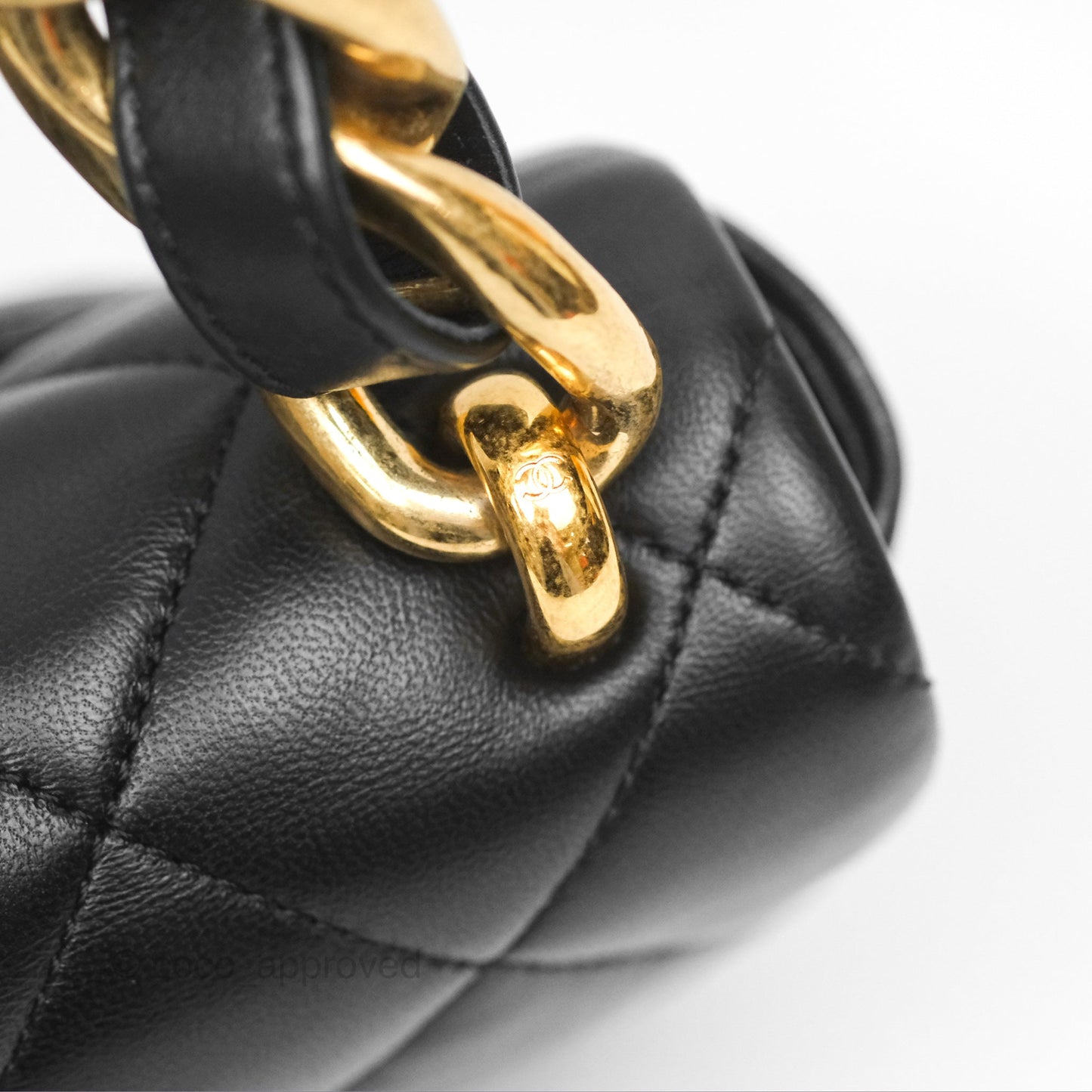 Chanel Small Funky Town Black Lambskin Aged Gold Hardware