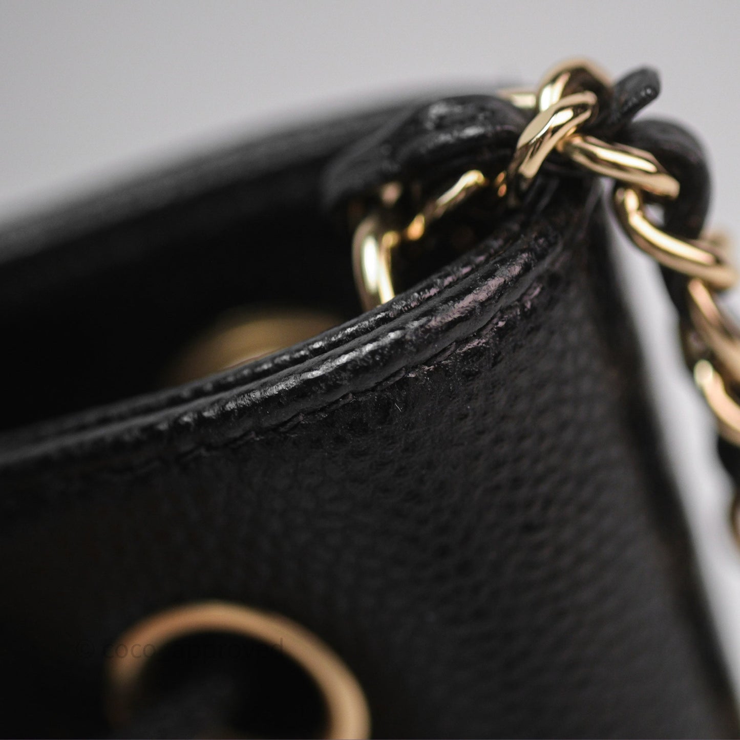 Chanel Business Affinity Drawstring Bucket Bag Black Caviar Gold Hardware