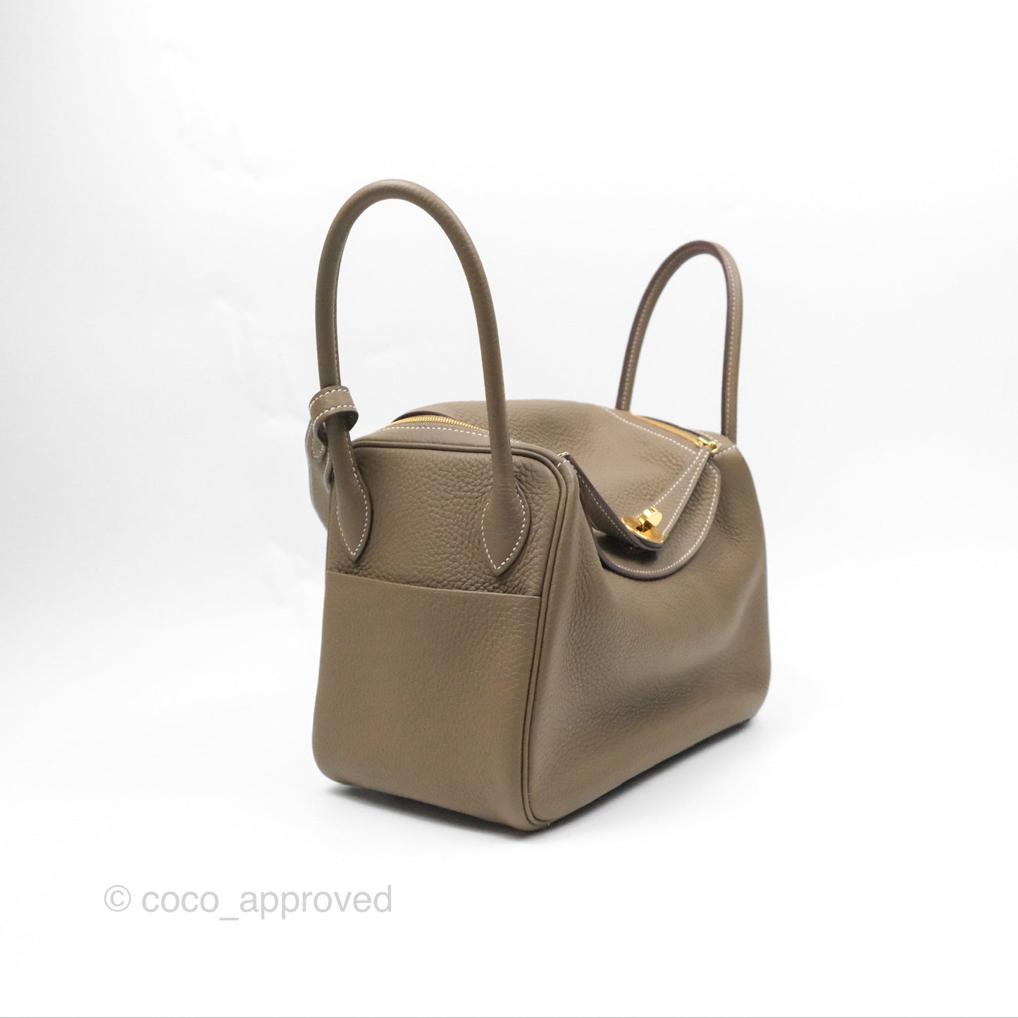 Hermès Lindy 26 Etoupe Clemence Gold Hardware