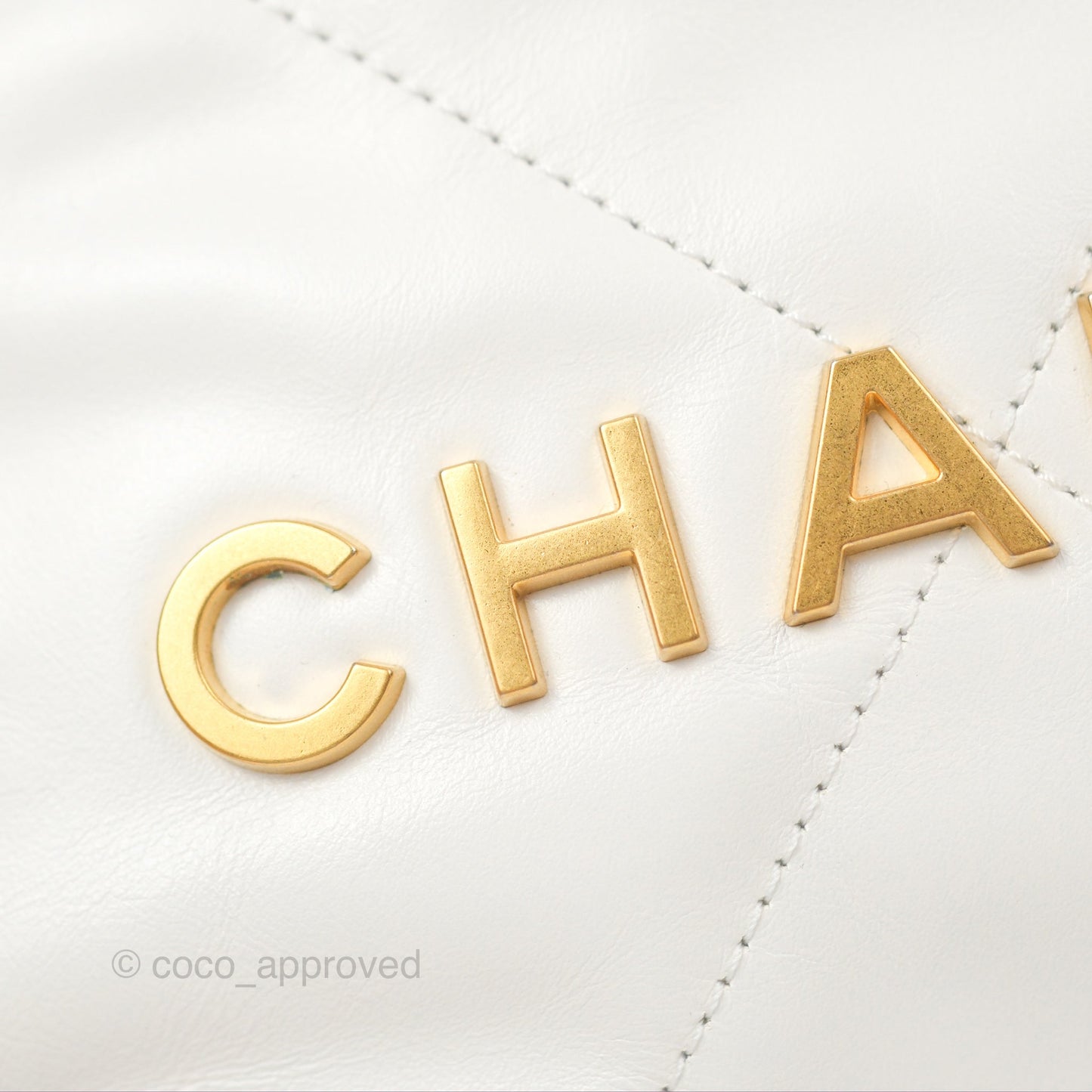 Chanel 22 Mini Bag White Crumpled Calfskin