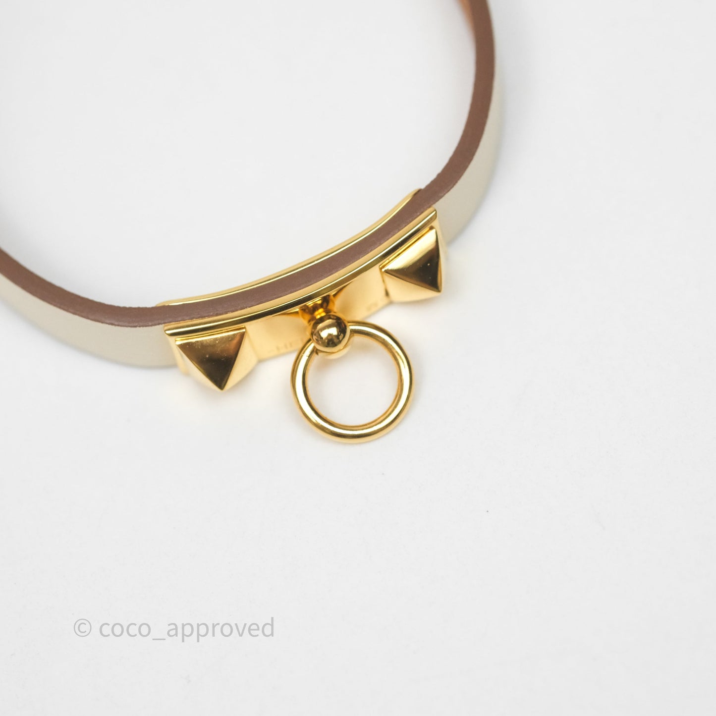 Hermès Rivale Mini Bracelet Nata Swift Gold Hardware