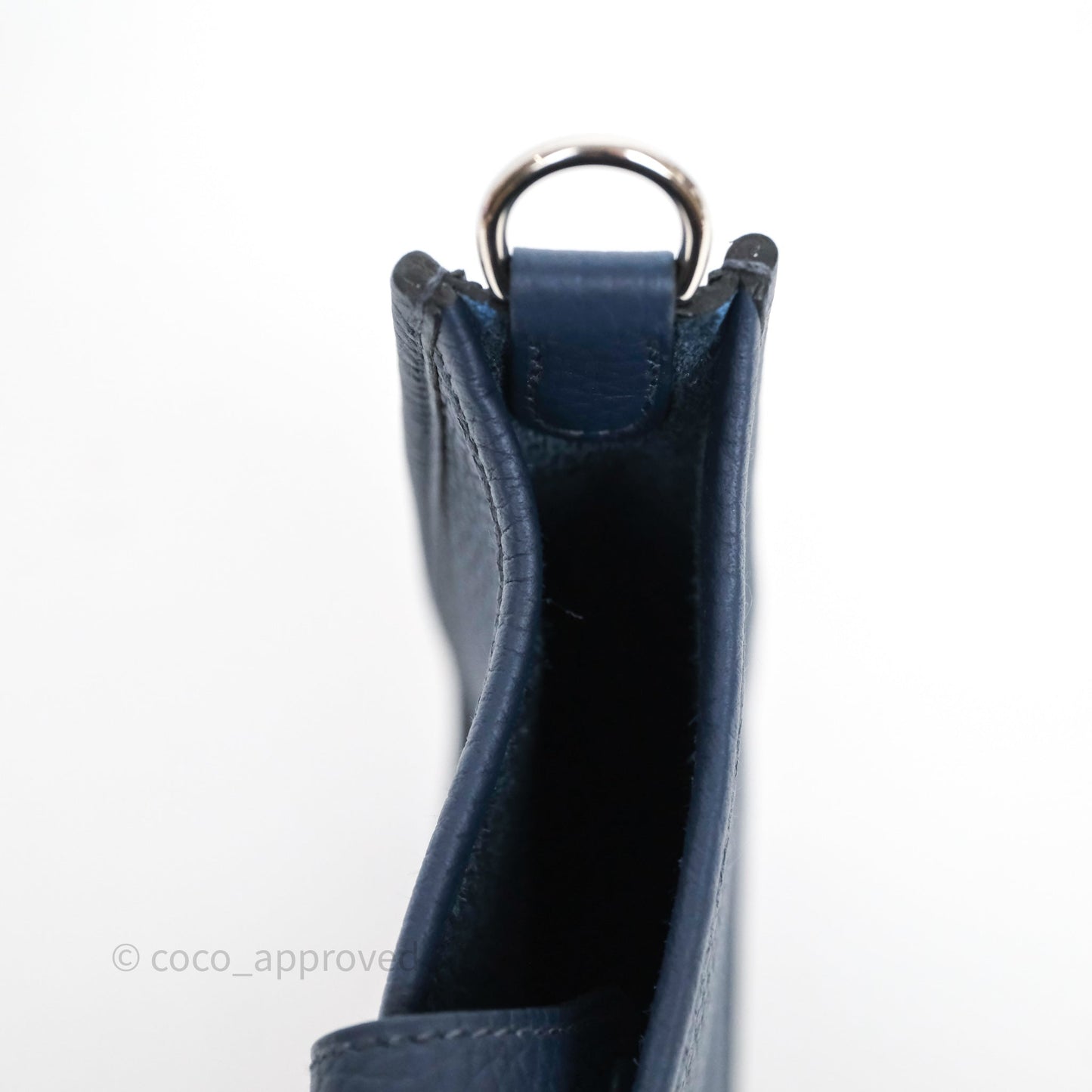 Hermès Mini Evelyne 16 7P Bleu de Prusse Clemence Palladium Hardware