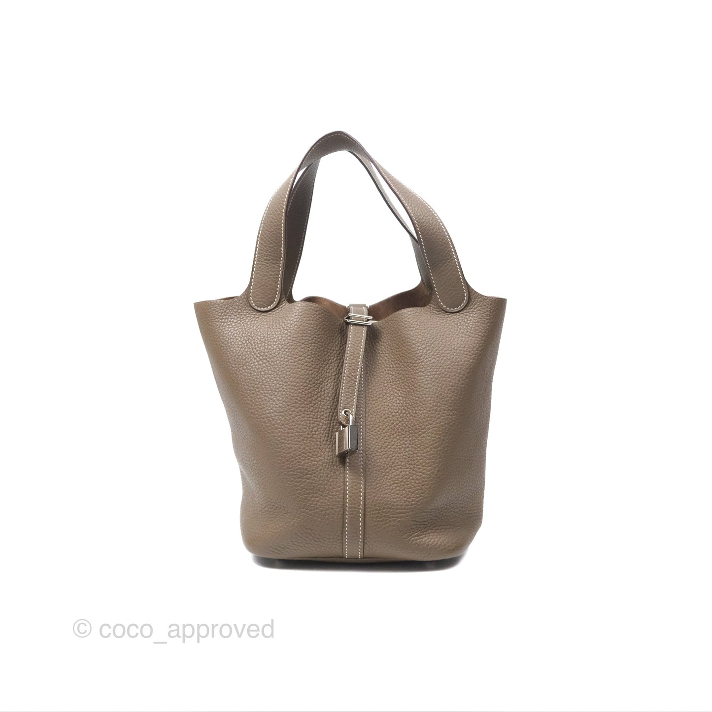 Hermès Picotin 22 Lock Etoupe Clemence Palladium Hardware