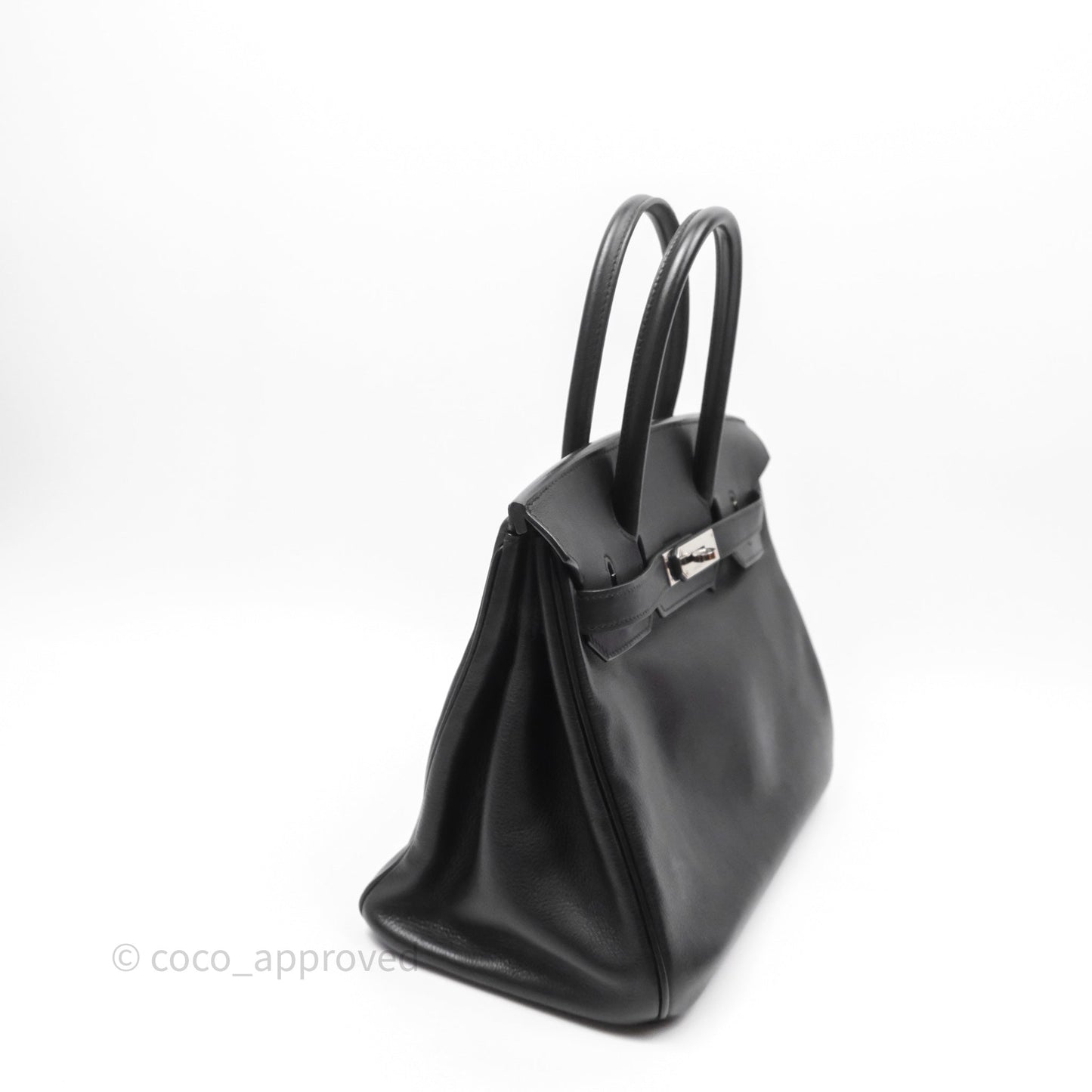Hermès Birkin 30 Noir 89 Evergrain Palladium Hardware