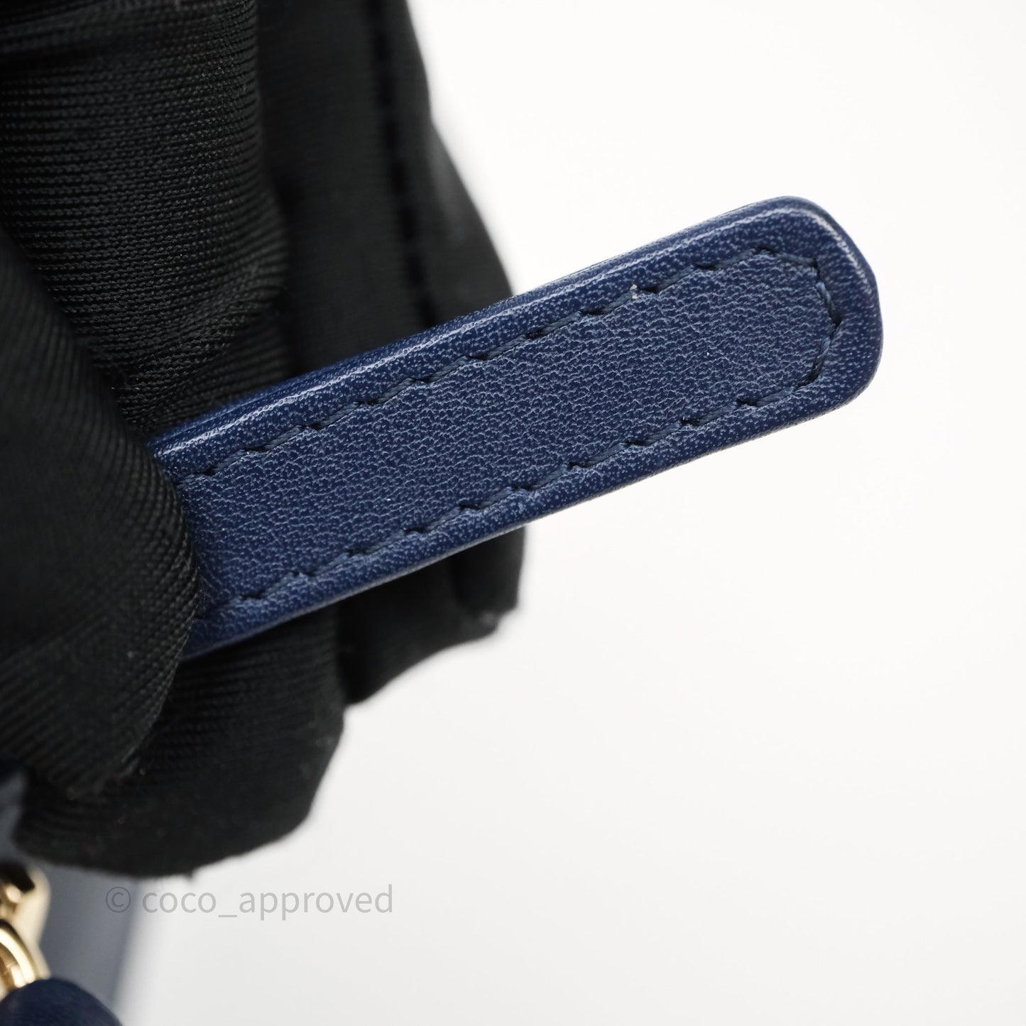 Chanel CC Octagon Camera Case Lambskin Navy Gold Hardware