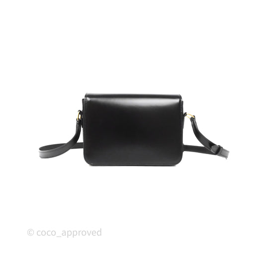 Celine Teen Triomphe Bag Black Shiny Calfskin Gold Hardware