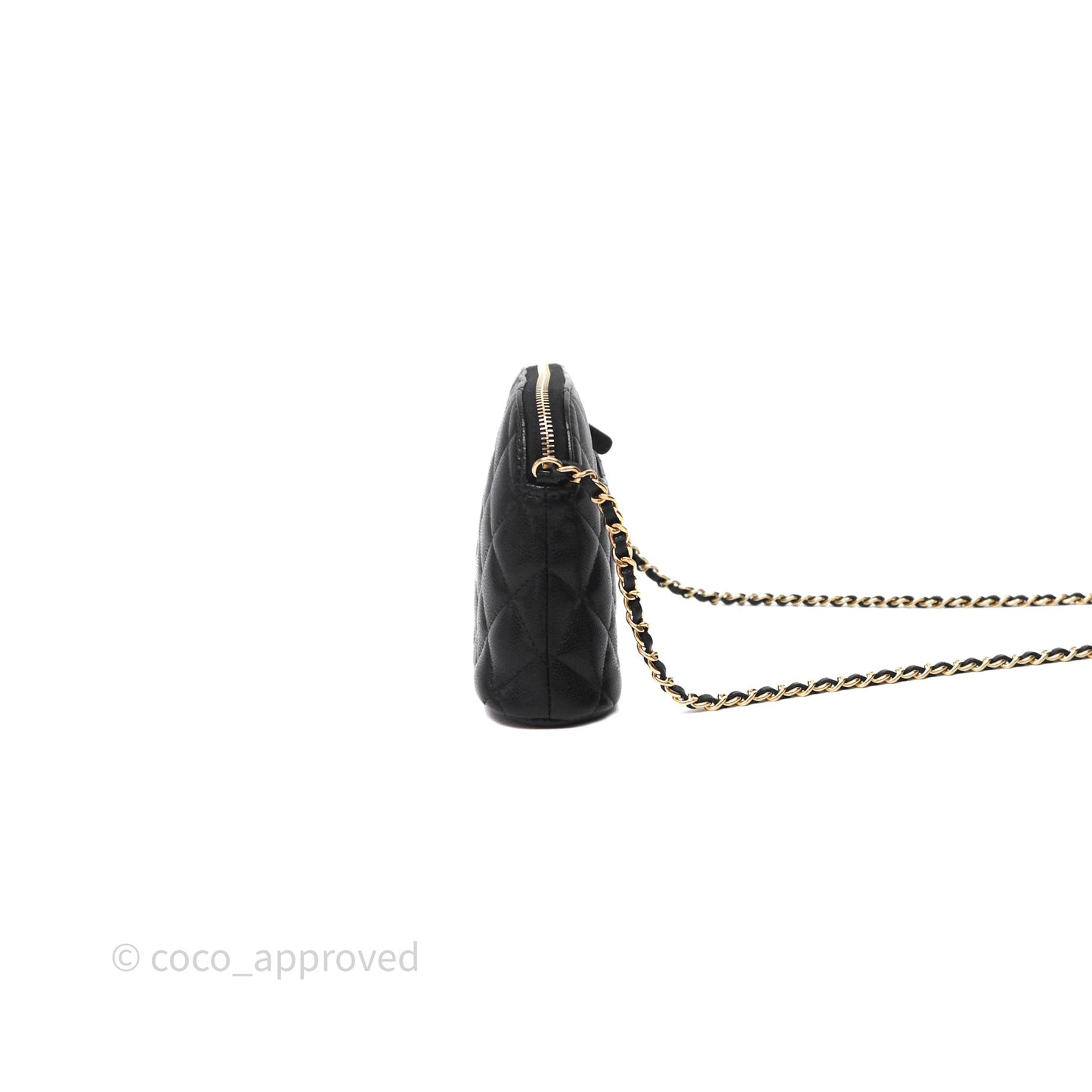 Chanel Clutch on Chain Black Caviar Gold Hardware