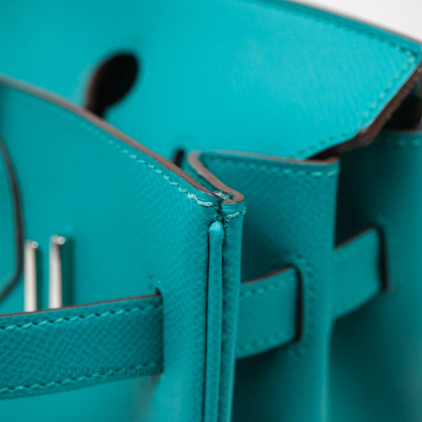 Hermès Birkin 30 Retourne Vert Verone U1 Epsom Palladium Hardware