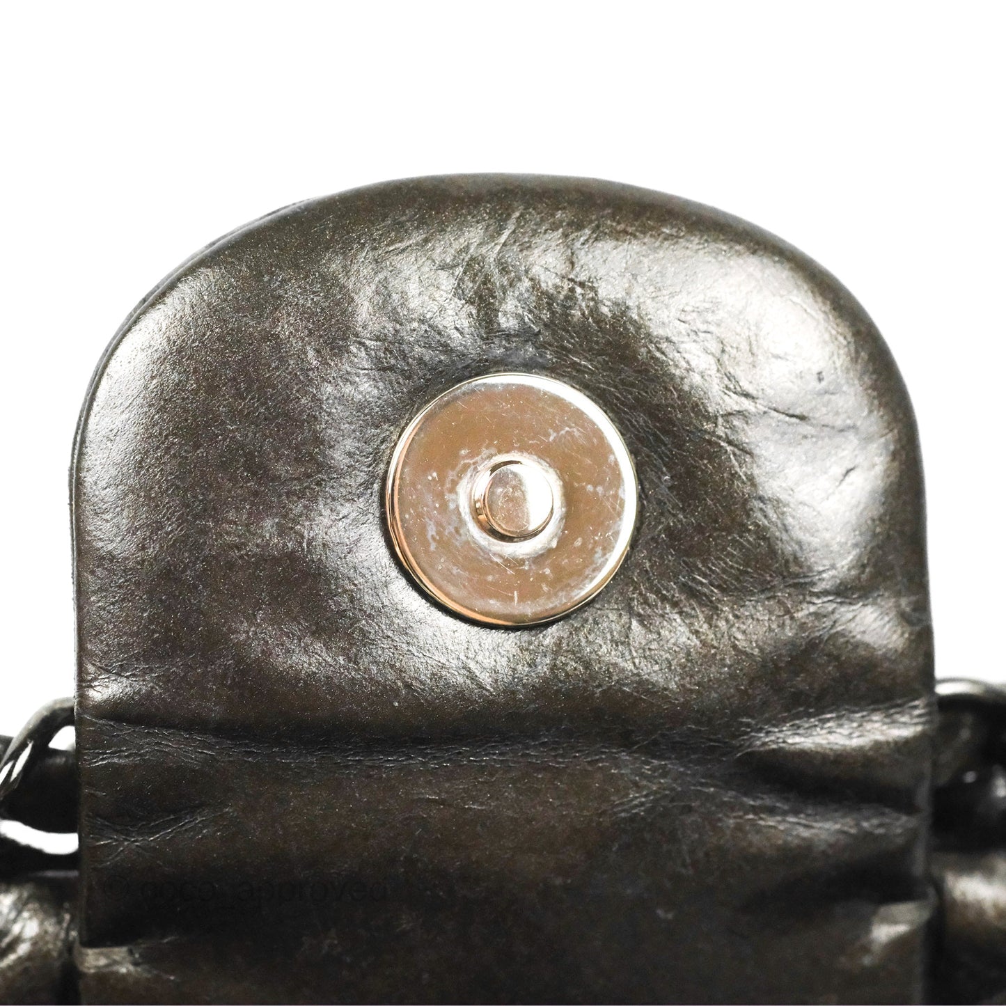 Chanel Medium Chain Me Flap Bag Metallic Dark Grey Calfskin Gun Metal
