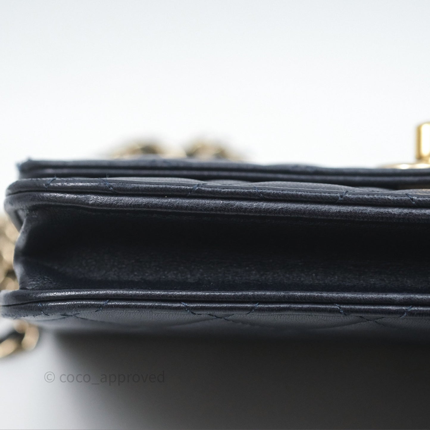 Chanel Trendy CC WOC Wallet On Chain Navy Lambskin Gold Hardware