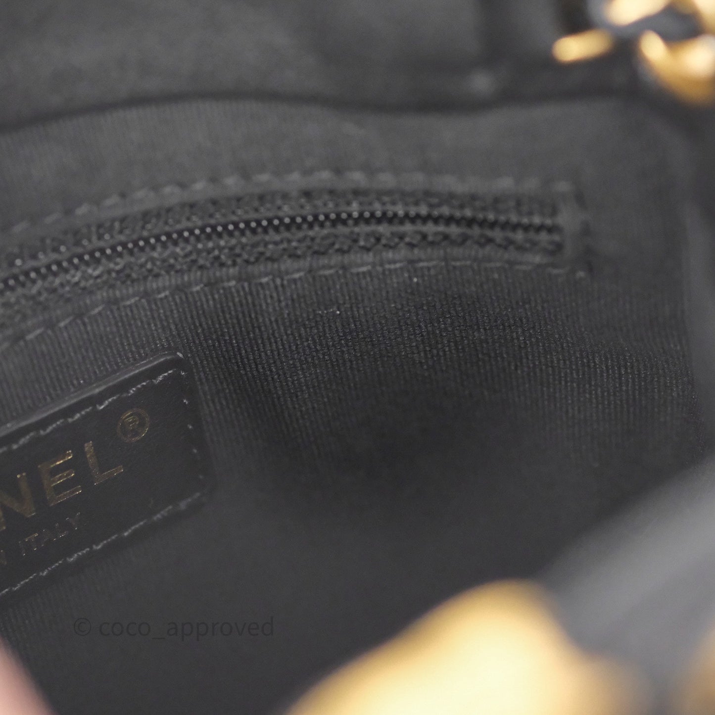 Chanel Mini Backpack Black Crumpled Calfskin Aged Gold Hardware 23A