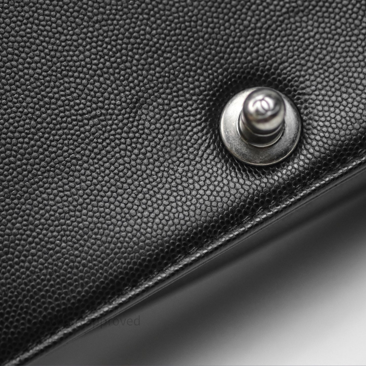 Chanel Small Boy Black Caviar Ruthenium Hardware