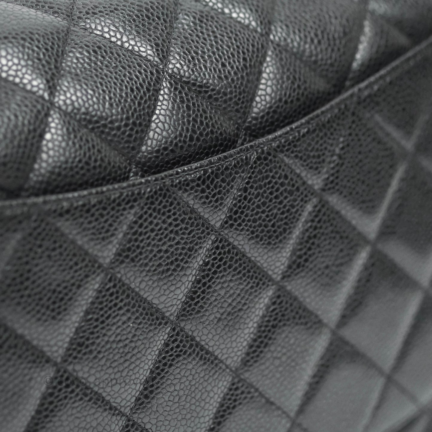 Chanel Jumbo Double Flap Black Caviar Silver Hardware⁣⁣
