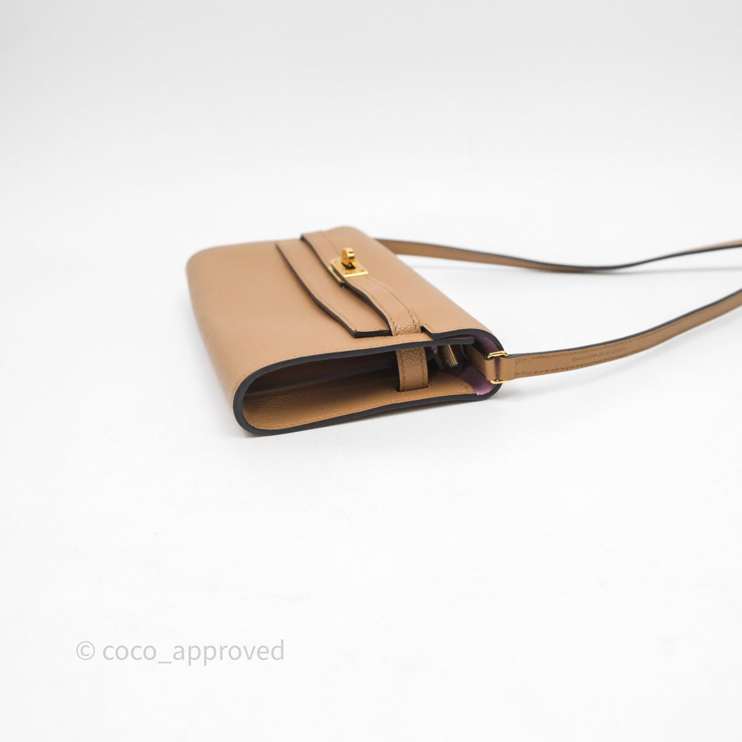 Hermès Kelly To Go Wallet Chai 0M Epsom Gold Hardware