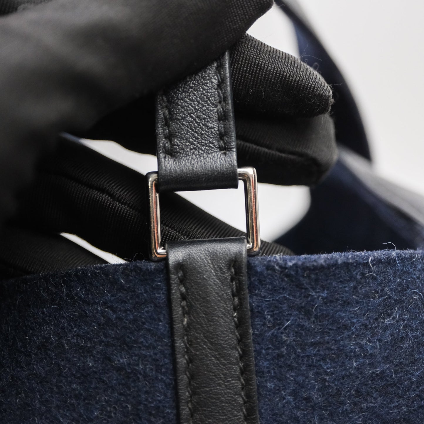 Hermès Picotin 18 Bleu Nuit 2Z / Swift Noir 89 Wool Feutre Swift Palladium Hardware