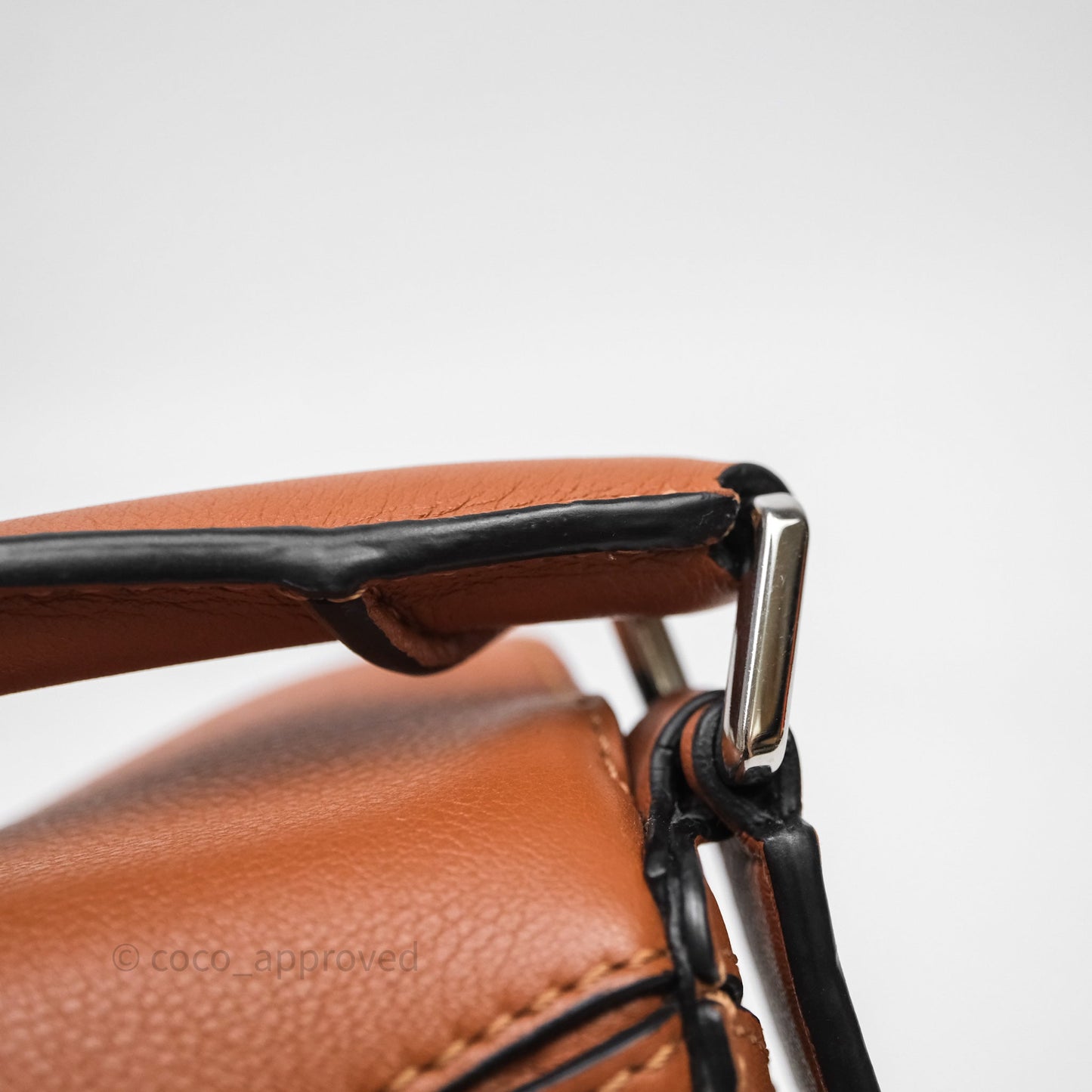 Loewe Mini Puzzle Bag Tan Calfskin Palladium Hardware