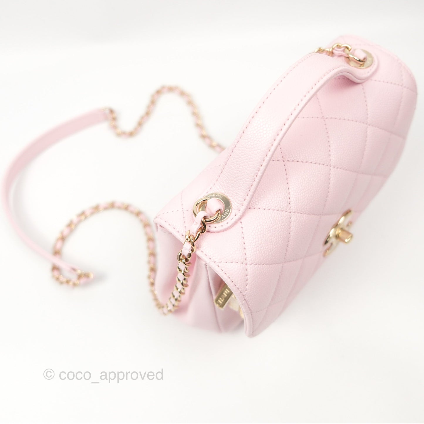 Chanel Quilted Small Business Affinity Flap Light Pink Caviar Gold Hardware