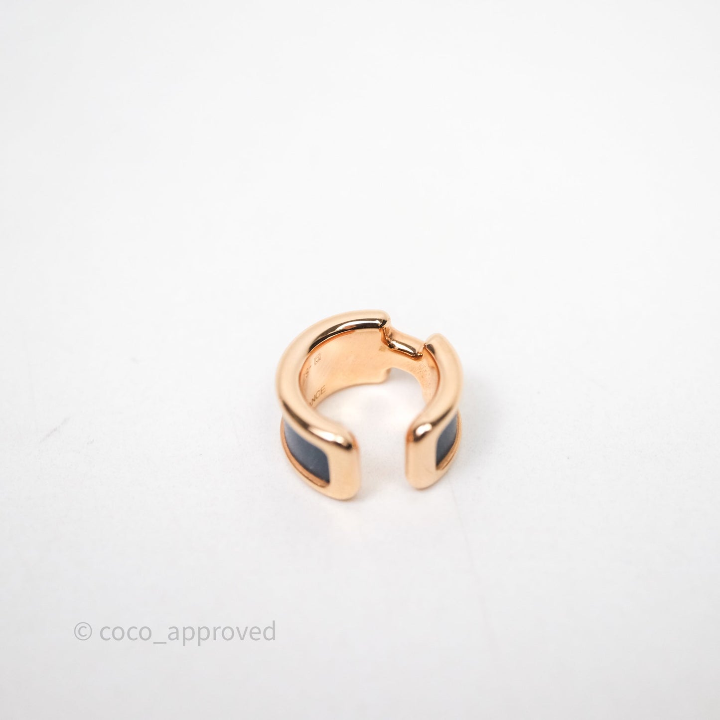 Hermes Olympe Ear Cuff Small Model Bleu Saphir Rose Gold