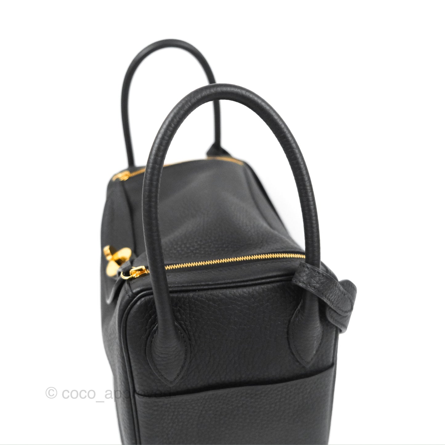 Hermès Lindy 26 Black Clemence Gold Hardware